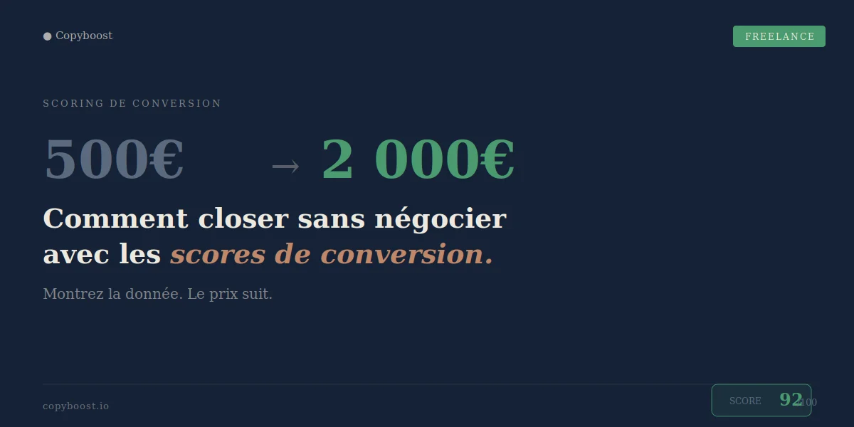 Comment closer des contrats à 2000€ avec les scores de conversion (sans négocier)