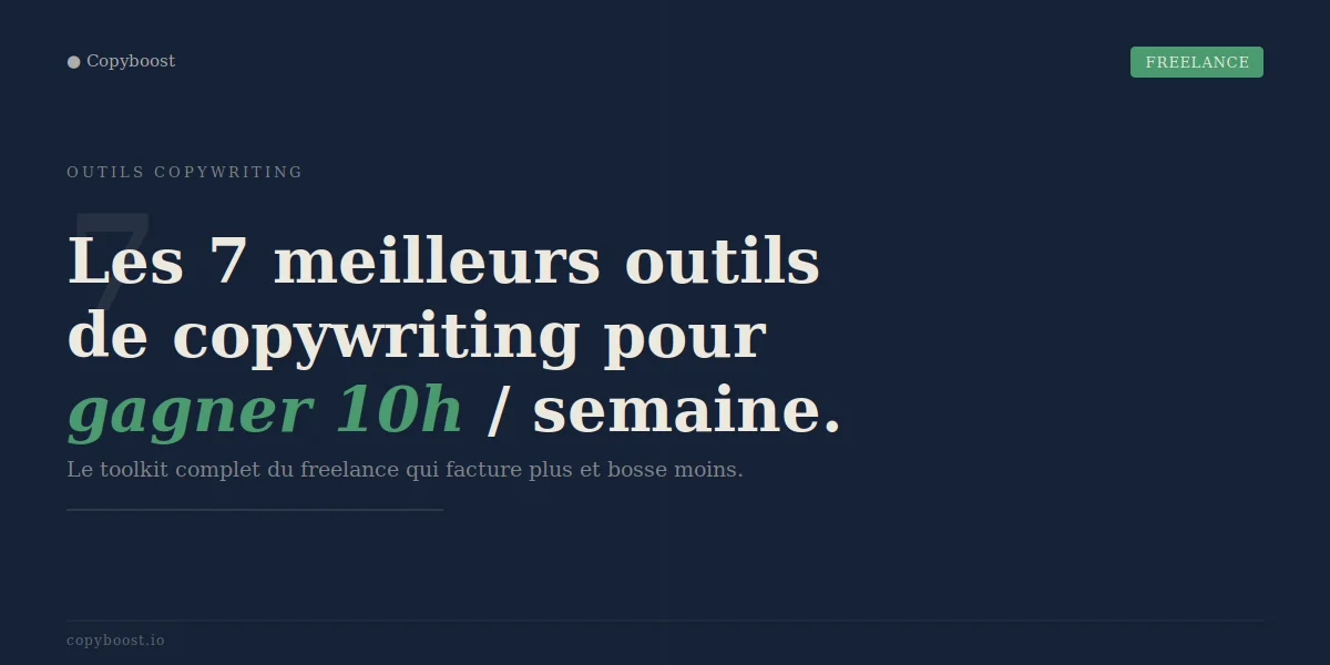 Les 7 meilleurs outils de copywriting pour gagner 10h par semaine en freelance